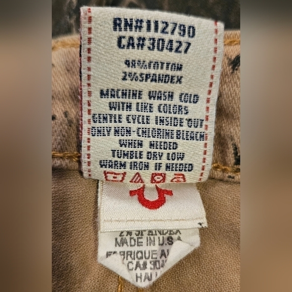 True Religion Halle Snakeskin Skinny Jeans Brown Black Stretch Size 26 - Picture 12 of 13